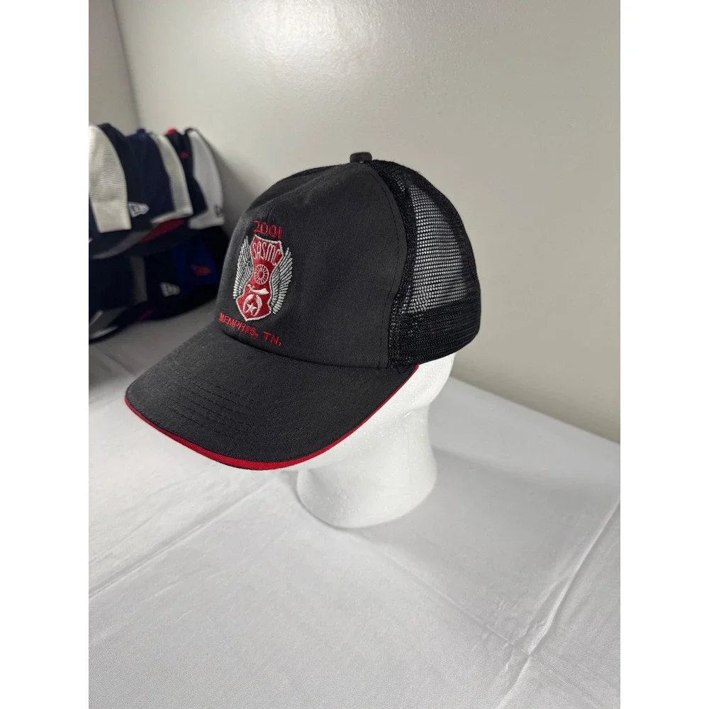 Vintage 2001 SASMC Shriners Motor Clubs Trucker Hat Memphis TN Snapback